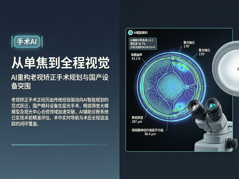 从“单焦”到“全程视觉”:AI重构老视矫正手术规划与国产设备突围