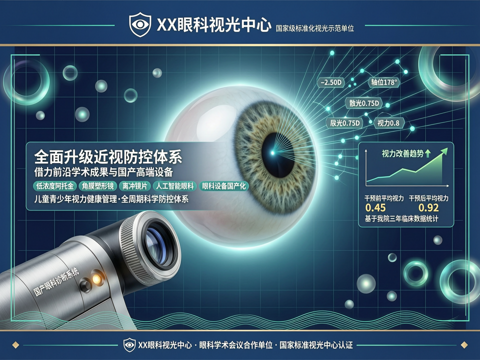 借力前沿学术成果与国产高端设备,我院全面升级标准化视光中心与近视防控体系