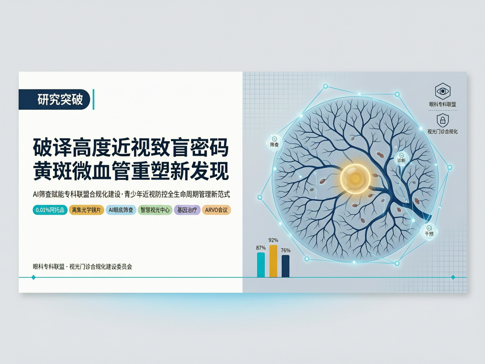 破译高度近视致盲密码:黄斑微血管重塑新发现与AI筛查赋能专科联盟合规化建设