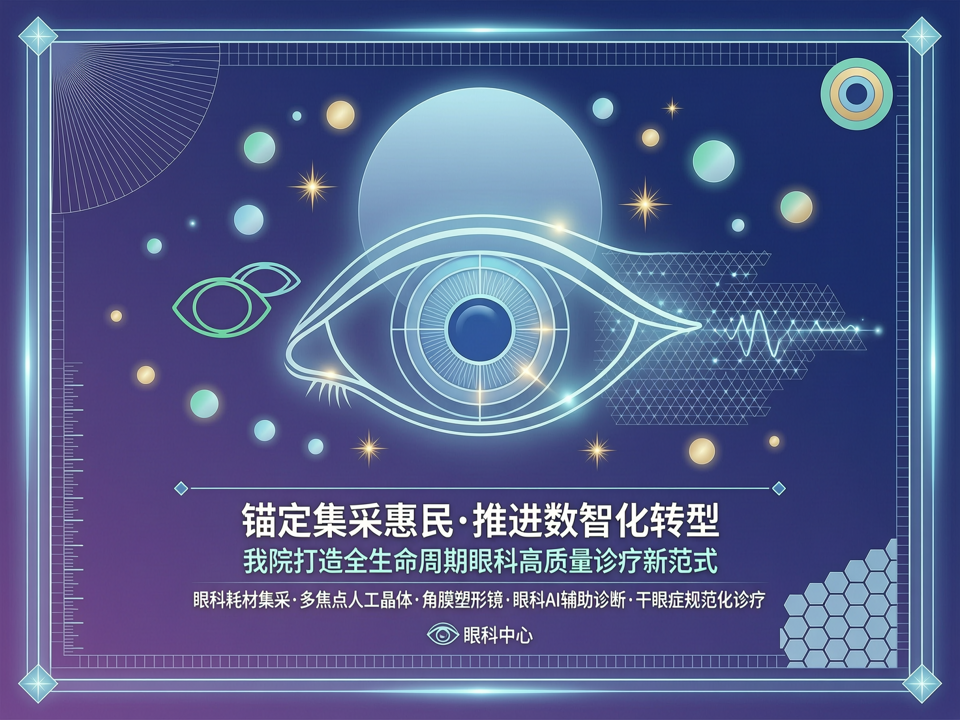 锚定集采惠民与数智化转型:我院打造全生命周期眼科高质量诊疗新范式