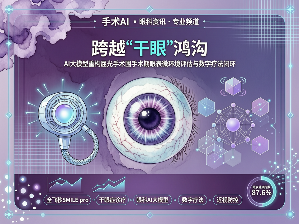 跨越“干眼”鸿沟:AI大模型重构屈光手术围手术期眼表微环境评估与数字疗法闭环
