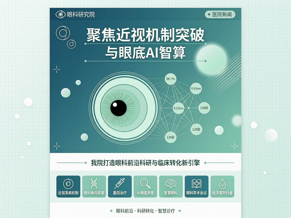 聚焦近视机制突破与眼底AI智算:我院打造眼科前沿科研与临床转化新引擎