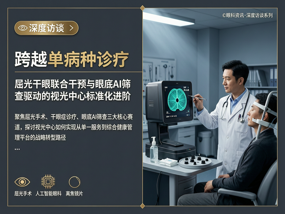 深度访谈 | 跨越“单病种诊疗”:屈光干眼联合干预与眼底AI筛查驱动的视光中心标准化进阶