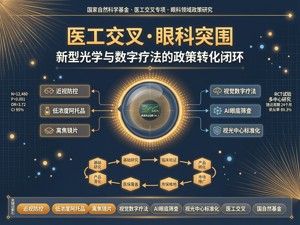 从国自然“医工交叉”风向看眼科突围:新型光学与数字疗法的政策转化闭环
