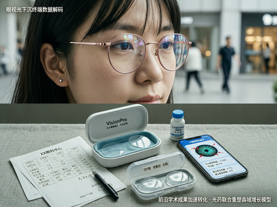 眼视光下沉终端数据解码:前沿学术成果加速转化,“光药联合”与消费医疗重塑县域增长模型