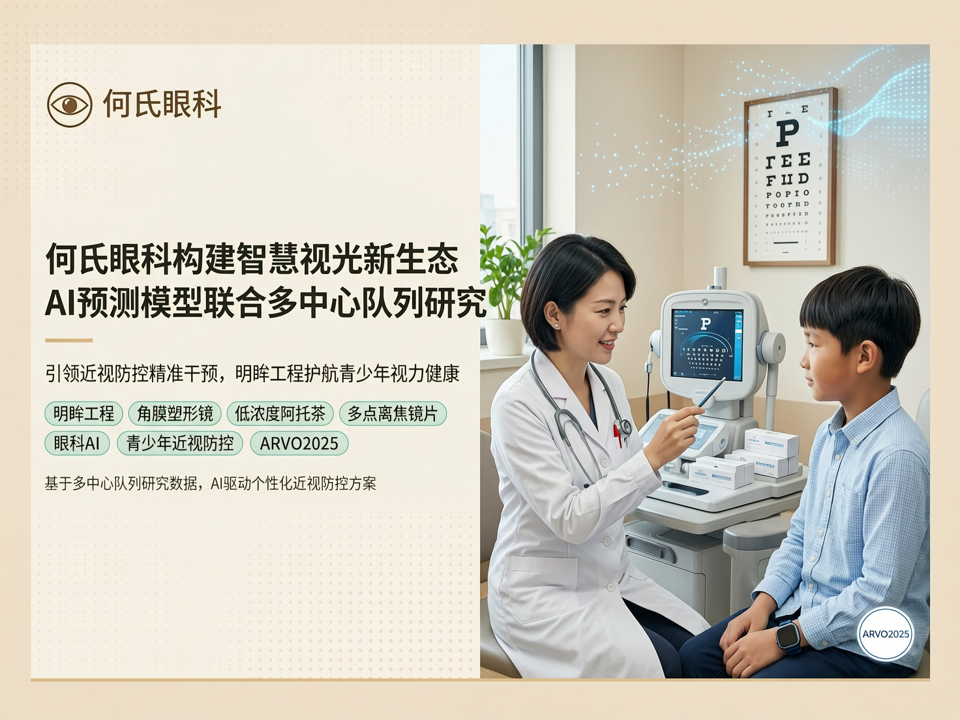 何氏眼科构建智慧视光新生态:AI预测模型联合多中心队列研究,引领近视防控精准干预