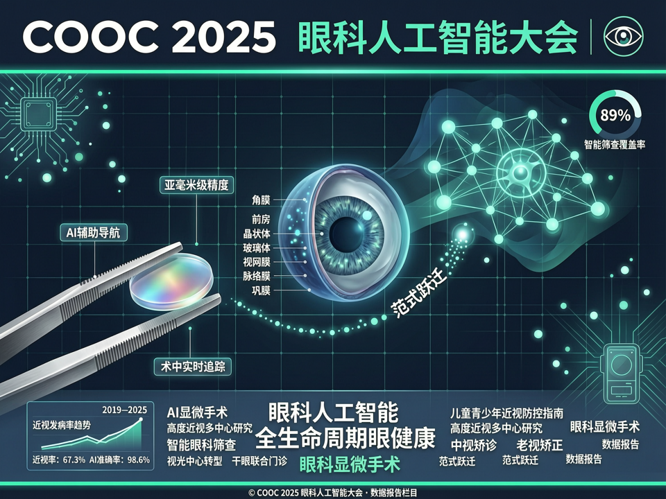 数据报告 | 2025春季眼科视光热点:从AI显微手术到全生命周期眼健康的范式跃迁