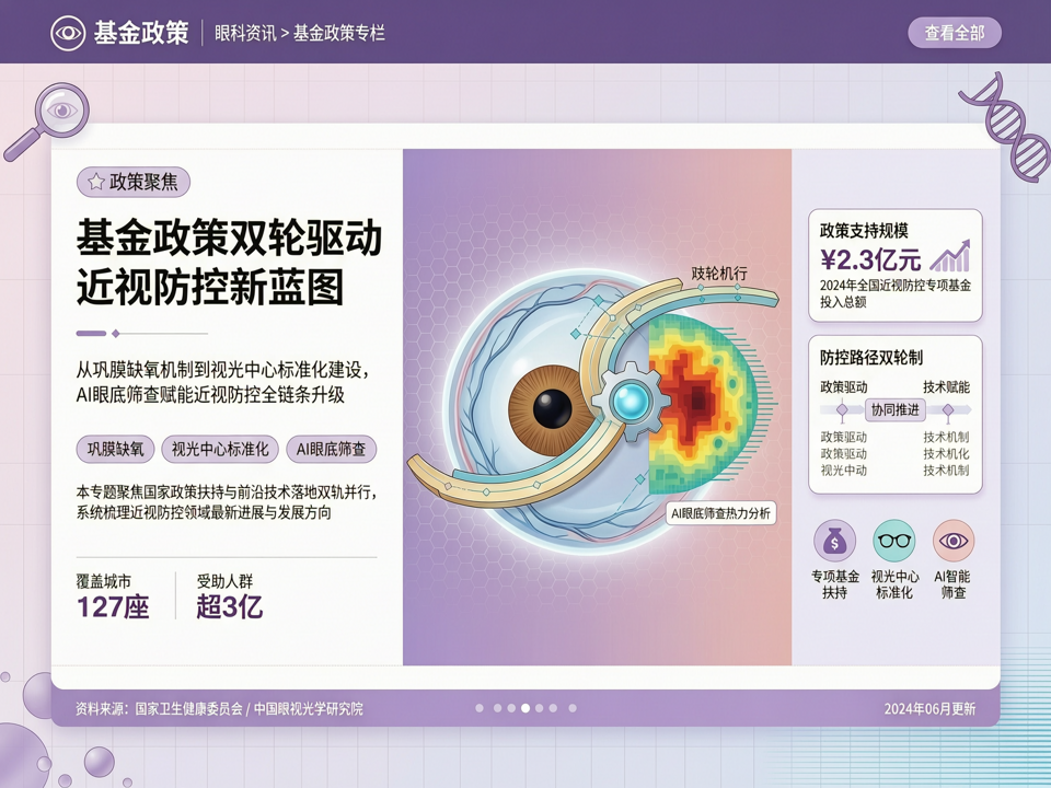 基金政策双轮驱动:从巩膜缺氧机制到视光中心标准化的近视防控新蓝图