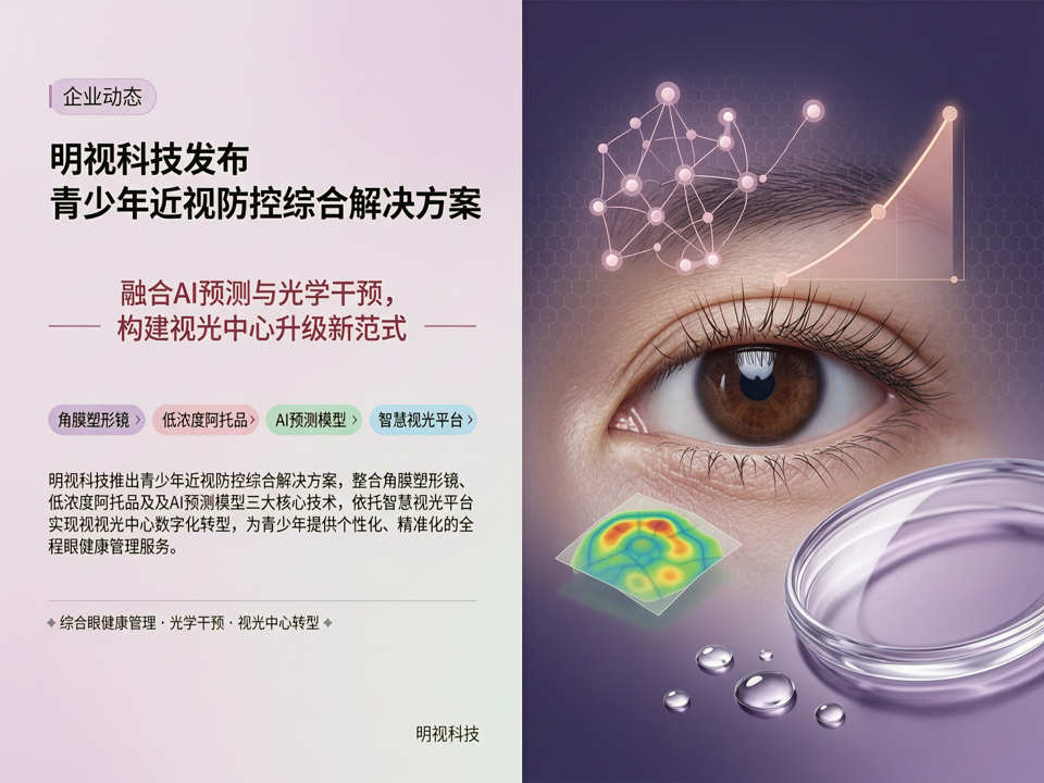 明视科技发布青少年近视防控综合解决方案:融合AI预测与光学干预,构建视光中心升级新范式