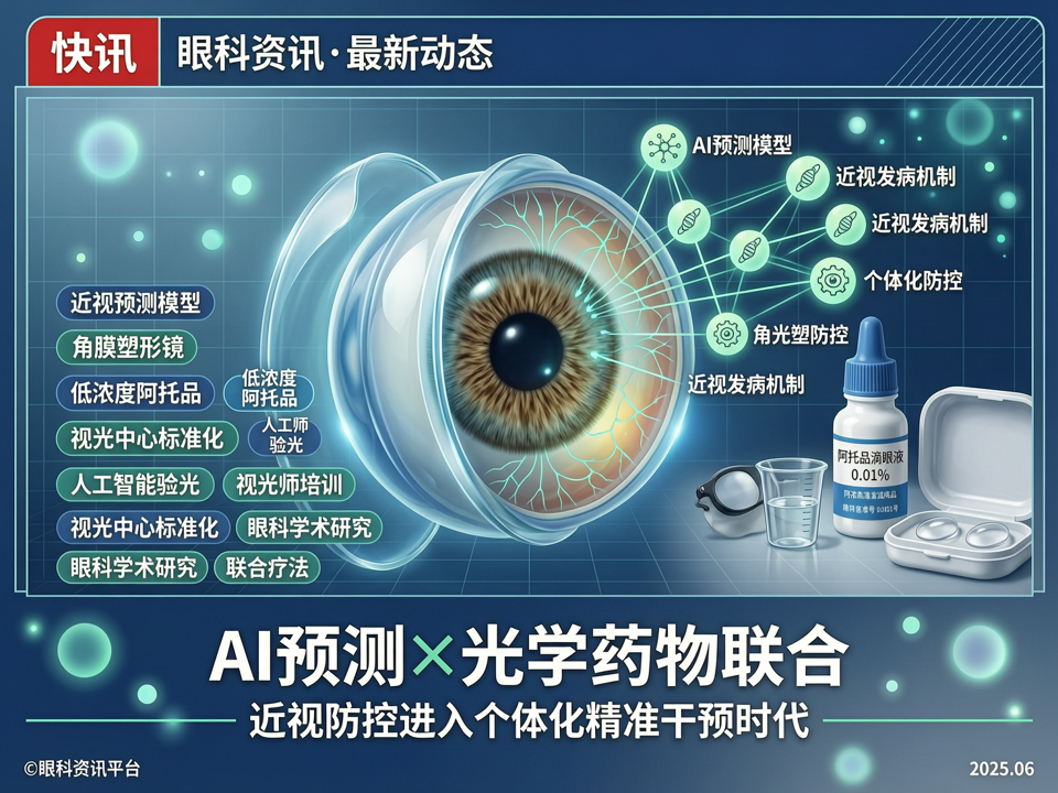 【快讯】“AI预测”与“光学药物联合”双突破:近视防控进入个体化精准干预时代