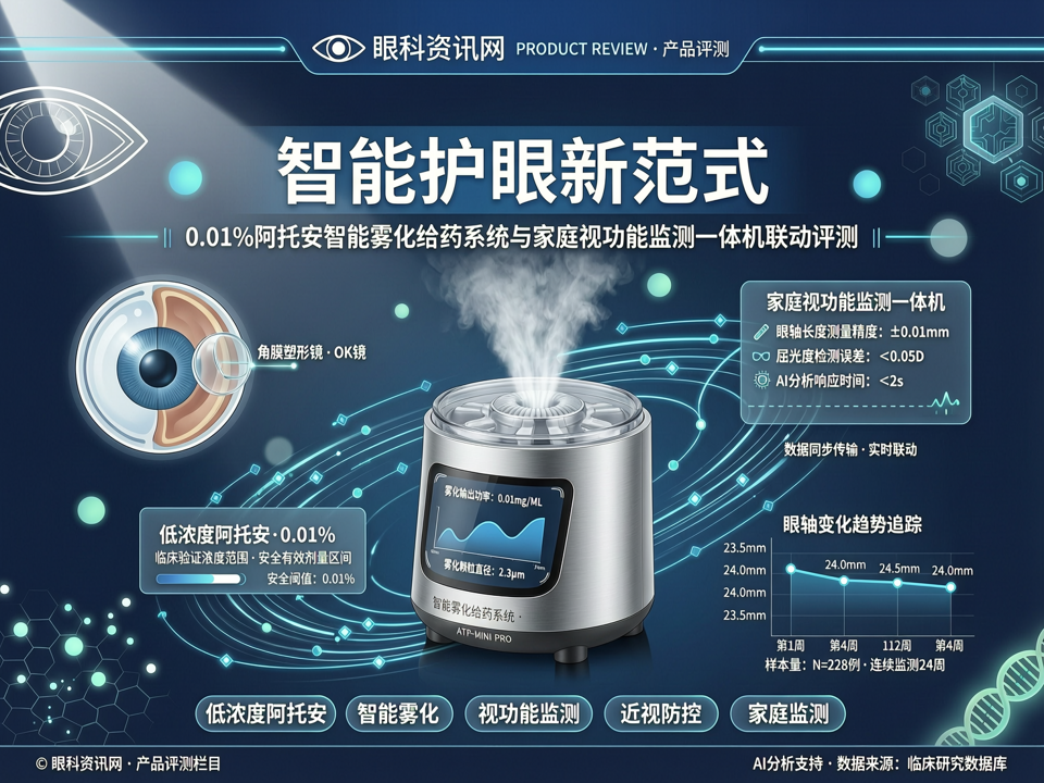 智能护眼新范式:0.01%阿托品智能雾化给药系统与家庭视功能监测一体机联动评测