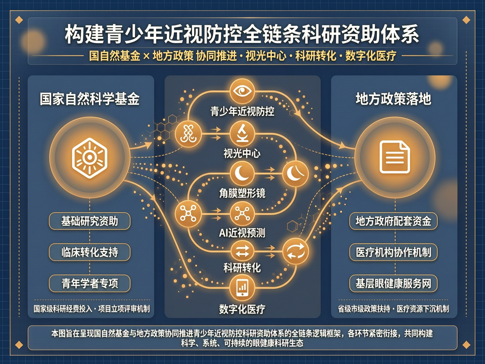 国自然基金与地方政策协同:构建青少年近视防控的全链条科研资助体系