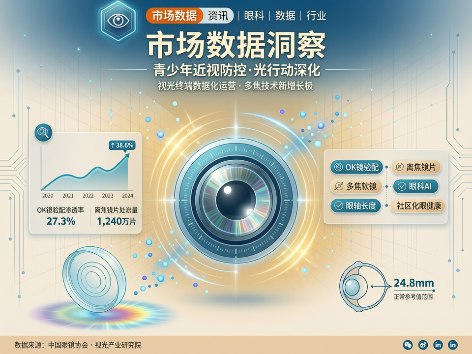 市场数据洞察:青少年近视防控“光行动”深化,视光终端数据化运营与多焦技术成新增长极