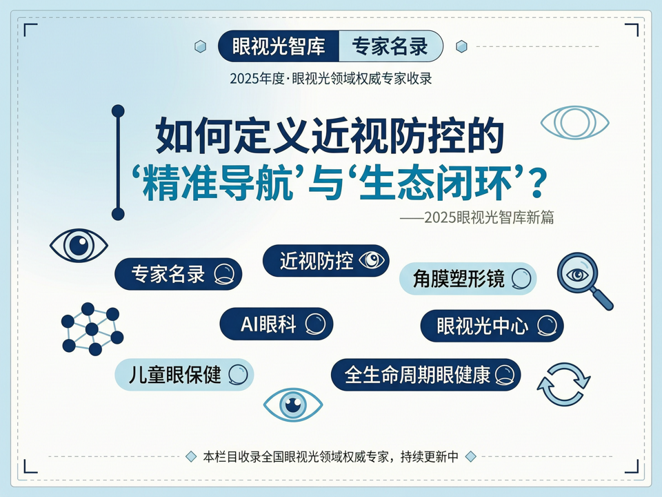 2025眼视光智库新篇:【专家名录】如何定义近视防控的“精准导航”与“生态闭环”?