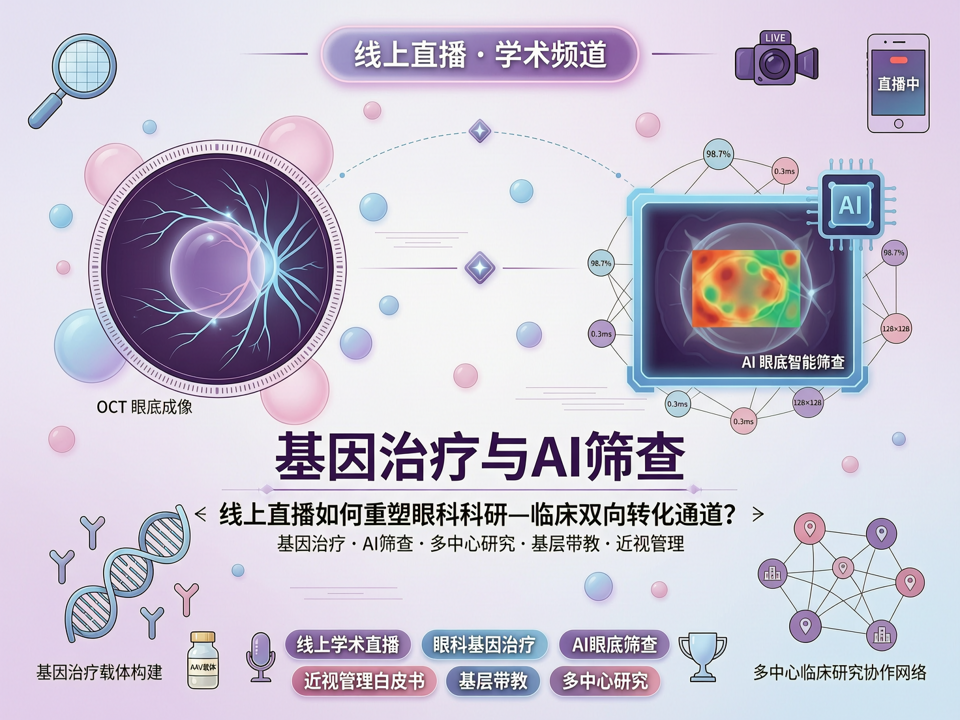 基因治疗与AI筛查:线上直播如何重塑眼科“科研-临床”双向转化通道?