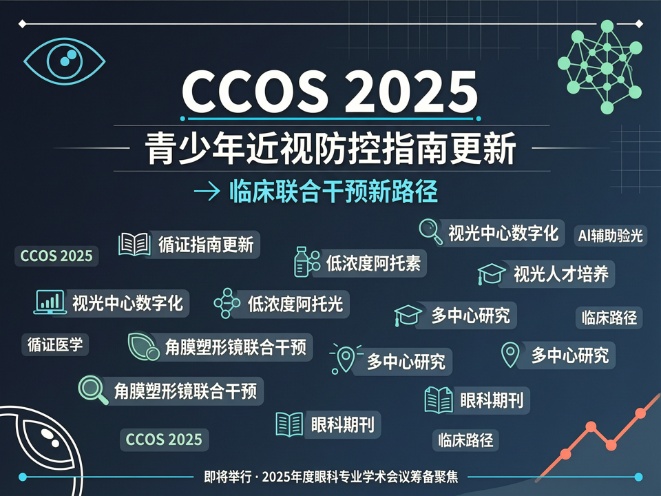 CCOS 2025筹备聚焦:青少年近视防控指南更新与临床联合干预新路径