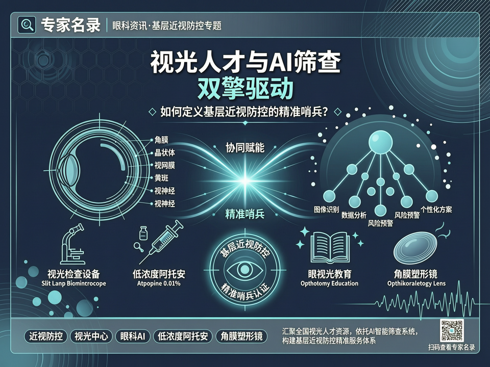 视光人才与AI筛查双擎驱动:【专家名录】如何定义基层近视防控的“精准哨兵”?