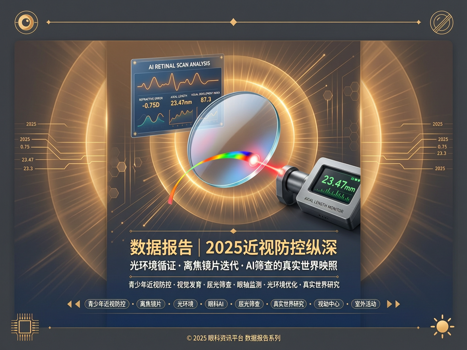 数据报告 | 2025近视防控纵深:光环境循证、离焦镜片迭代与AI筛查的真实世界映照