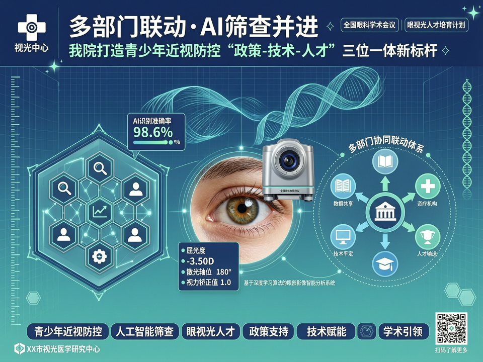 多部门联动与AI筛查并进,我院打造青少年近视防控“政策-技术-人才”三位一体新标杆