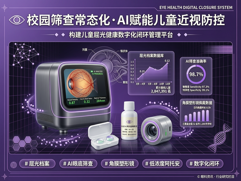 校园筛查常态化与AI赋能:构建儿童近视防控的数字化闭环