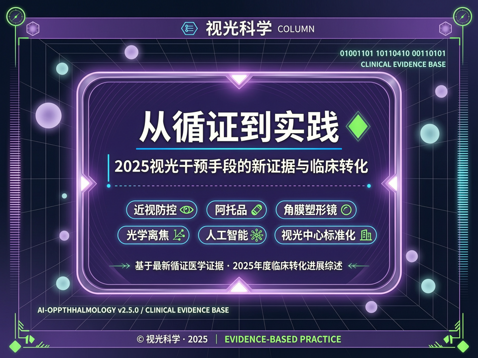 从循证到实践:2025视光干预手段的新证据与临床转化