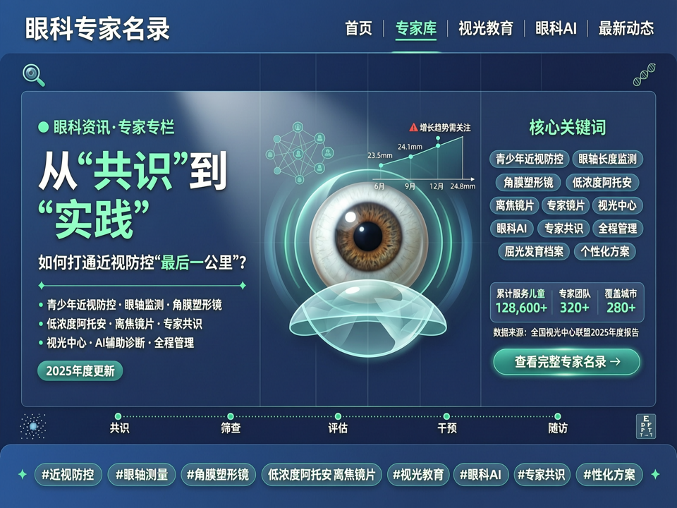 从“共识”到“实践”:【专家名录】如何打通近视防控“最后一公里”?