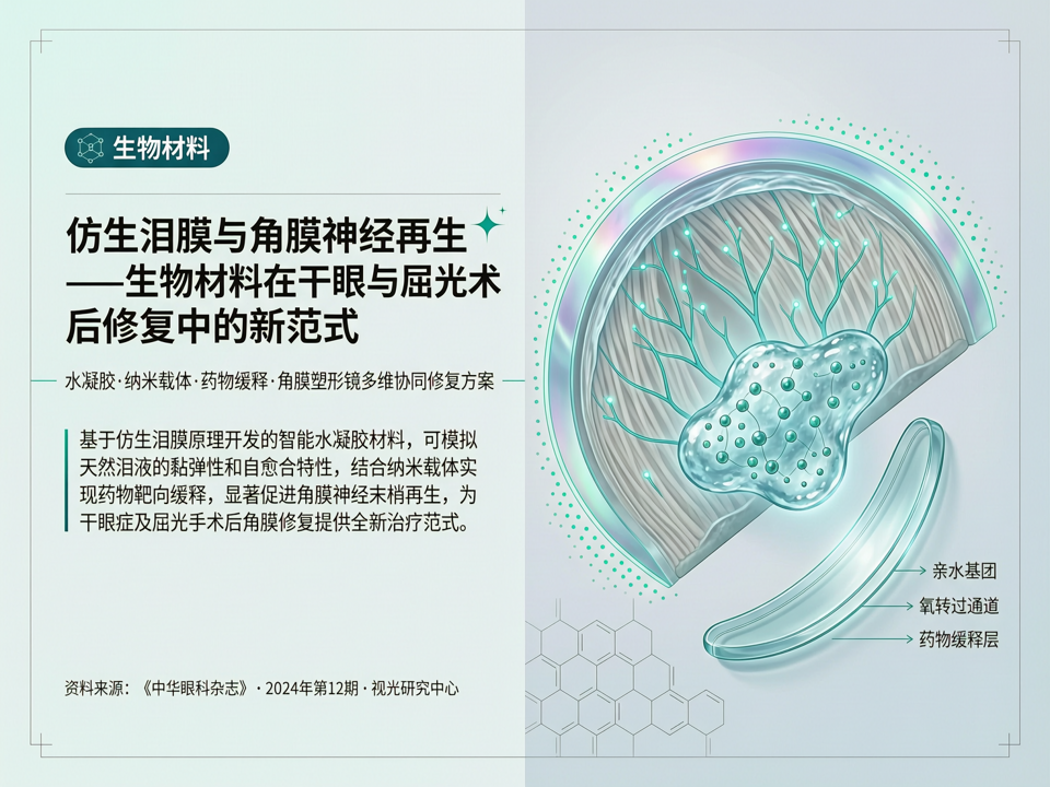 仿生泪膜与角膜神经再生:生物材料在干眼与屈光术后修复中的新范式