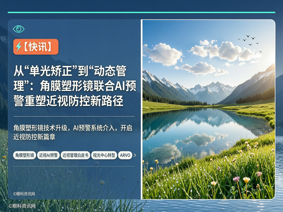 【快讯】从“单光矫正”到“动态管理”:角膜塑形镜联合AI预警重塑近视防控新路径