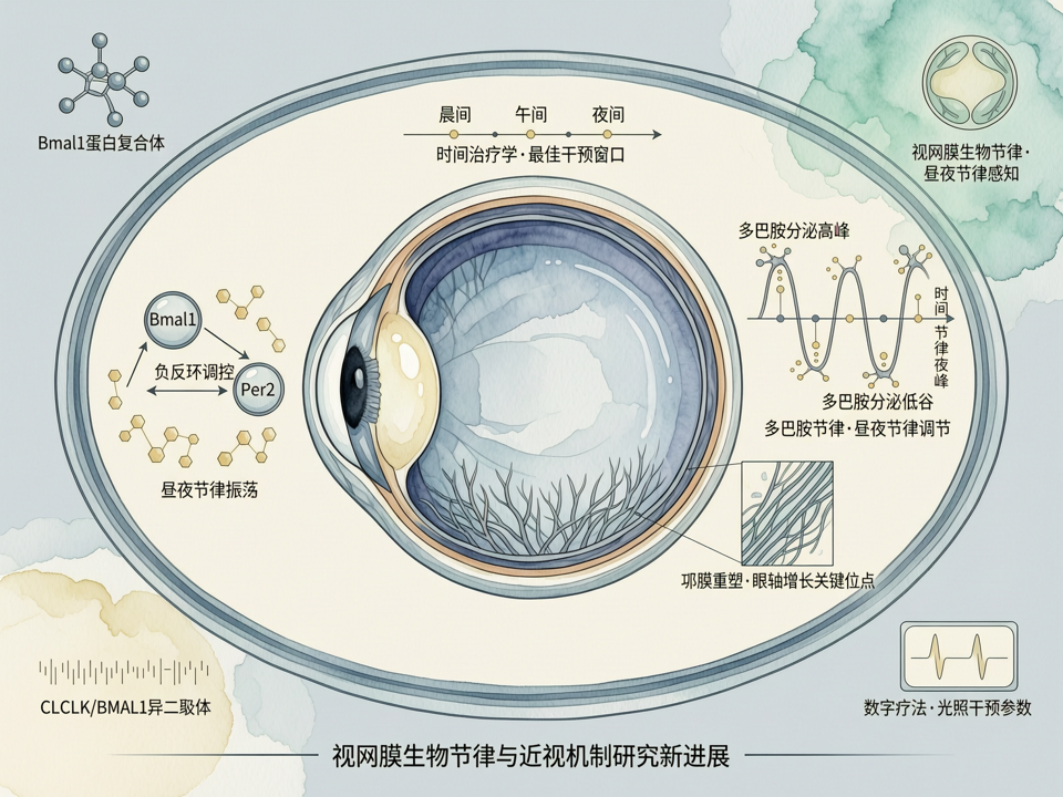 视网膜“分子时钟”与近视:生物节律基因调控眼轴增长的基础研究新突破