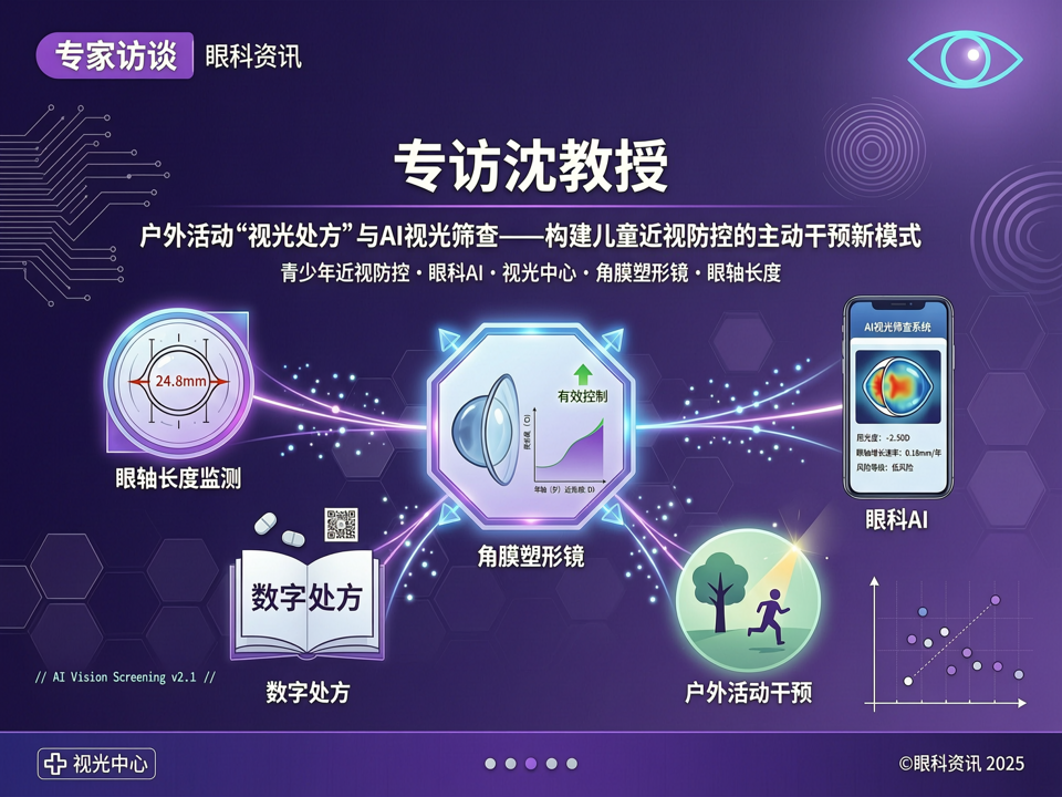 专访沈教授:户外活动“数字处方”与AI视光筛查——构建儿童近视防控的主动干预新模式