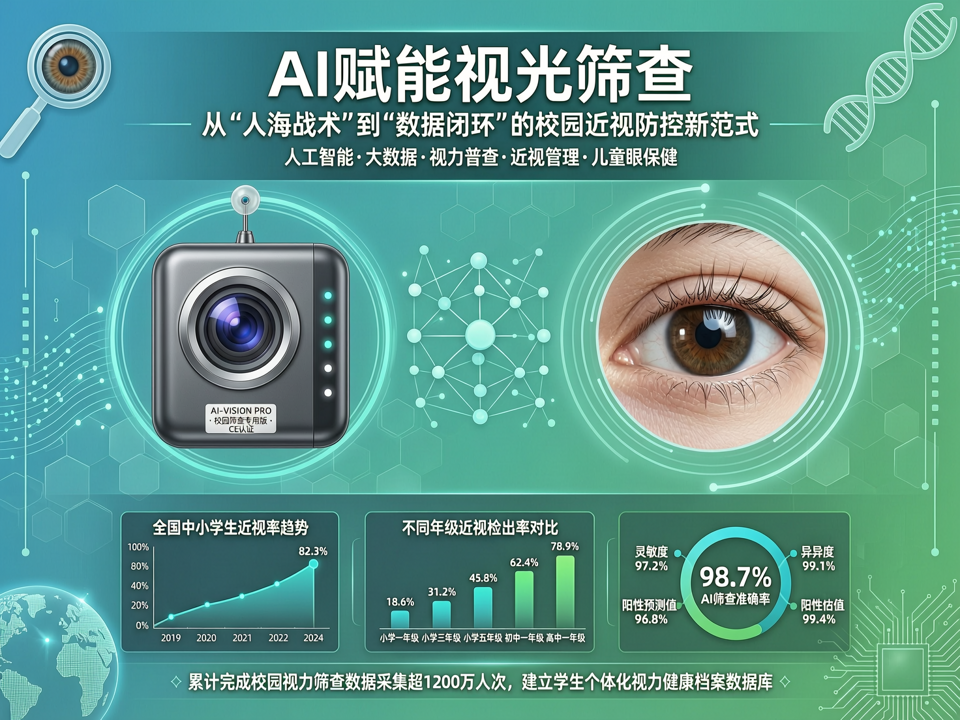 AI赋能视光筛查:从“人海战术”到“数据闭环”的校园近视防控新范式