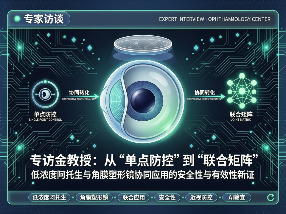 专访金教授:从“单点防控”到“联合矩阵”,低浓度阿托品与角膜塑形镜协同应用的安全性与有效性新证