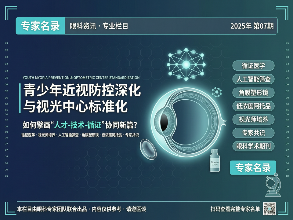 青少年近视防控深化与视光中心标准化:【专家名录】如何擘画“人才-技术-循证”协同新篇?
