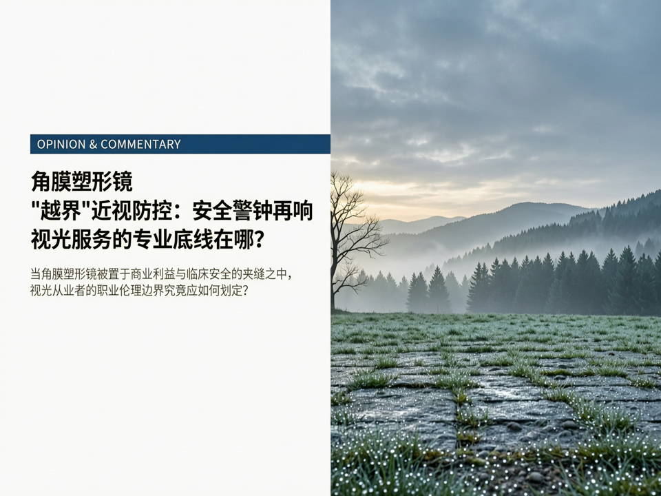 角膜塑形镜“越界”近视防控:安全警钟再响,视光服务的专业底线在哪?