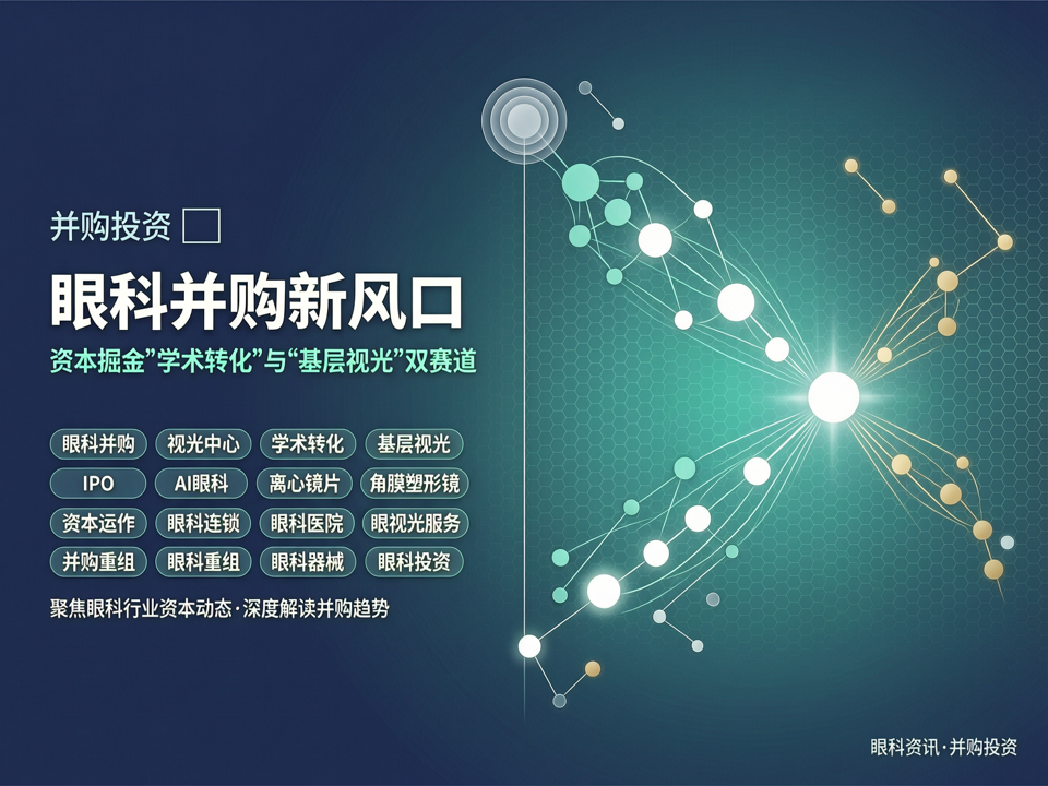 眼科并购新风口:资本掘金“学术转化”与“基层视光”双赛道