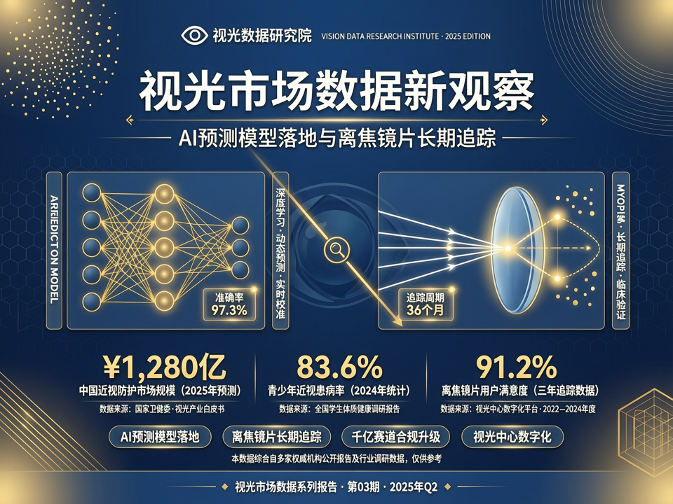 视光市场数据新观察:AI预测模型落地与离焦镜片长期追踪,千亿赛道合规升级