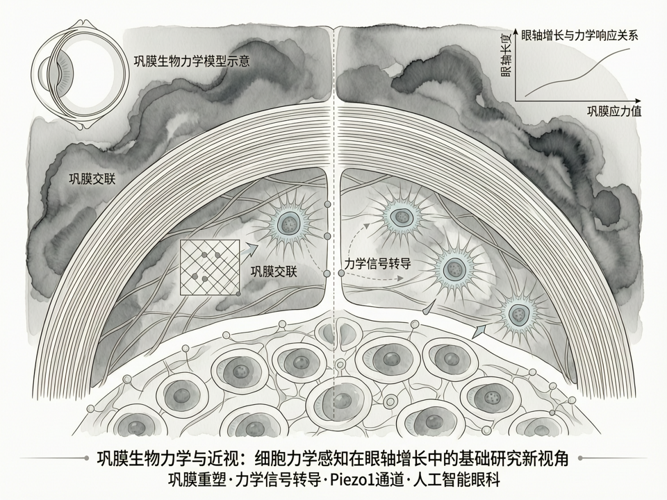 巩膜生物力学与近视:细胞力学感知在眼轴增长中的基础研究新视角