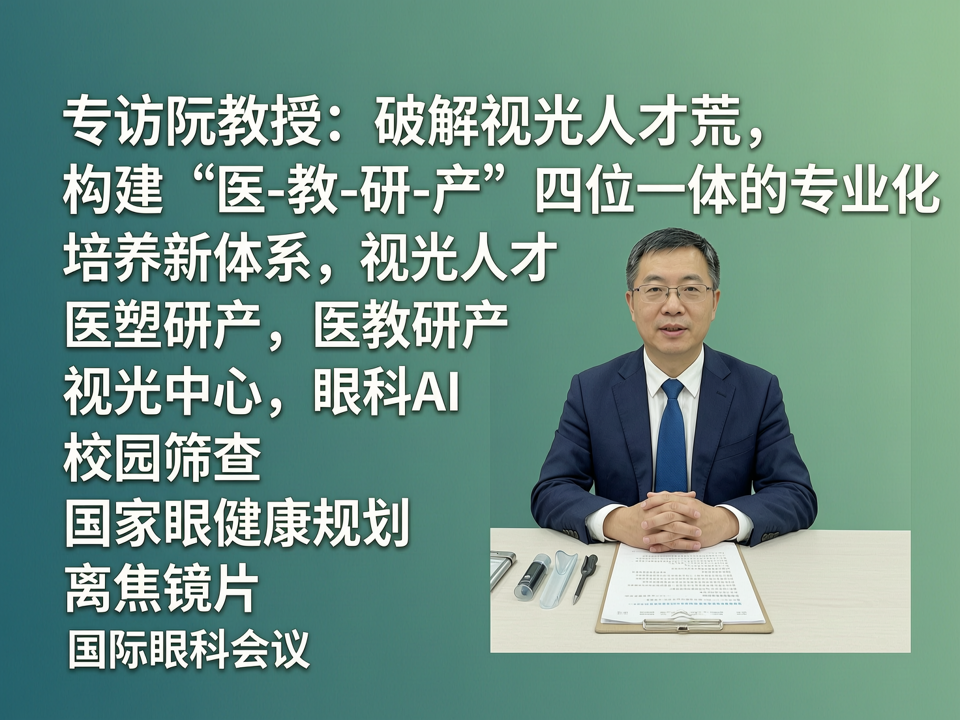 专访阮教授:破解视光人才荒,构建“医-教-研-产”四位一体的专业化培养新体系