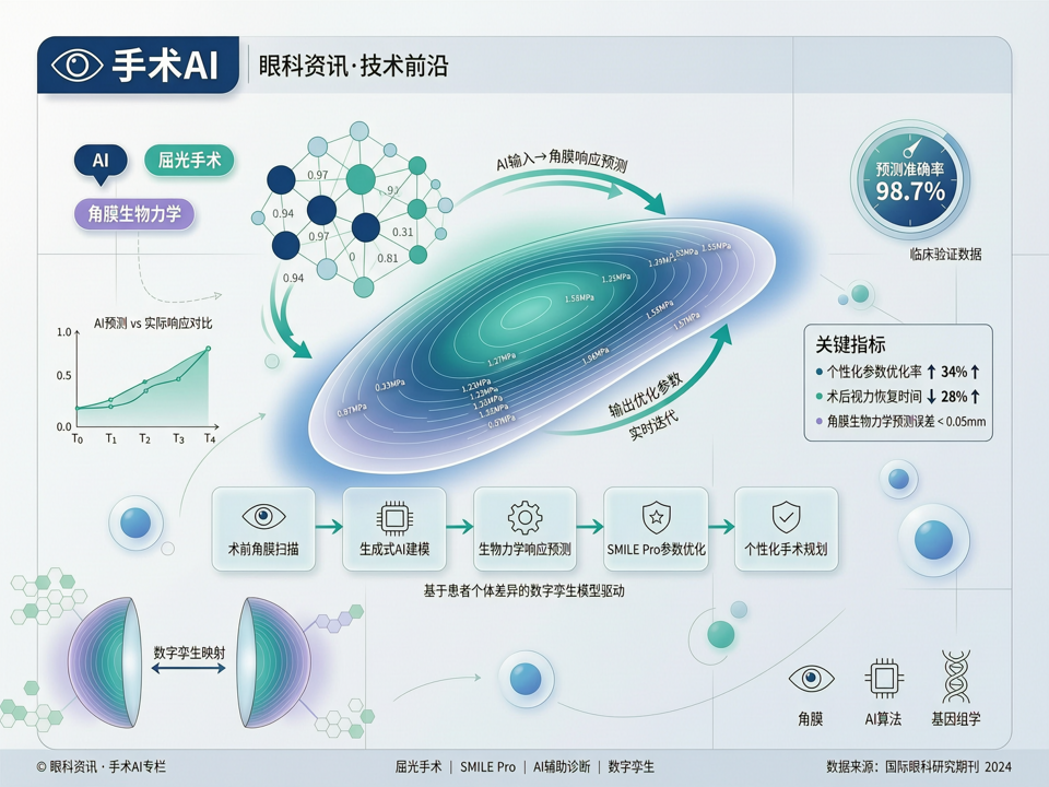 AI赋能屈光手术新维度:利用生成式AI预测角膜生物力学响应与优化SMILE Pro个性化参数