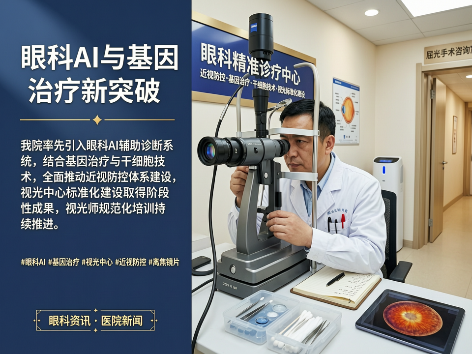 眼科AI与基因治疗新突破:我院引领精准诊疗与视光中心标准化建设