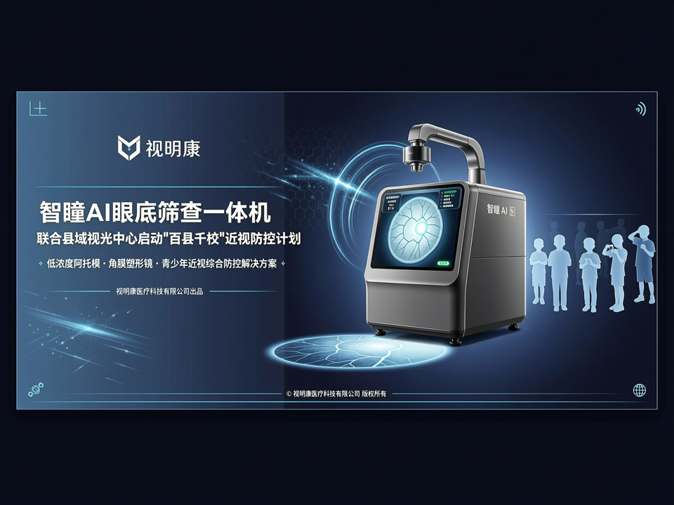 视明康发布“智瞳”AI眼底筛查一体机,联合县域视光中心启动“百县千校”近视防控计划