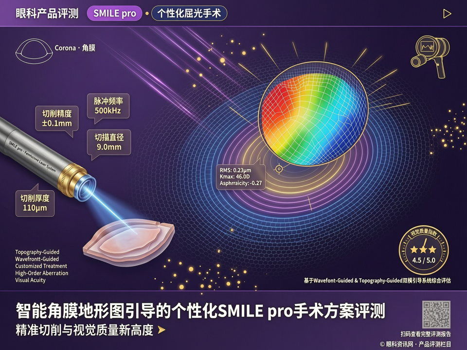 智能角膜地形图引导的个性化SMILE pro手术方案评测:精准切削与视觉质量新高度