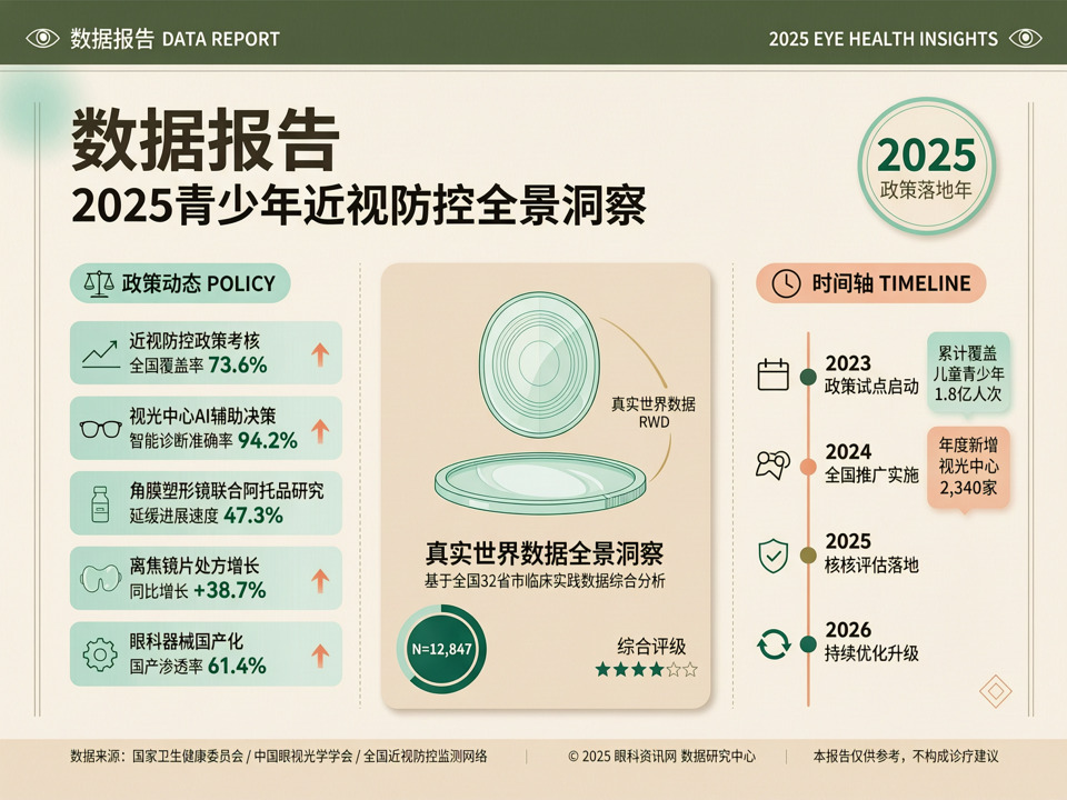 数据报告 | 2025青少年近视防控政策落地与新兴技术真实世界数据全景洞察