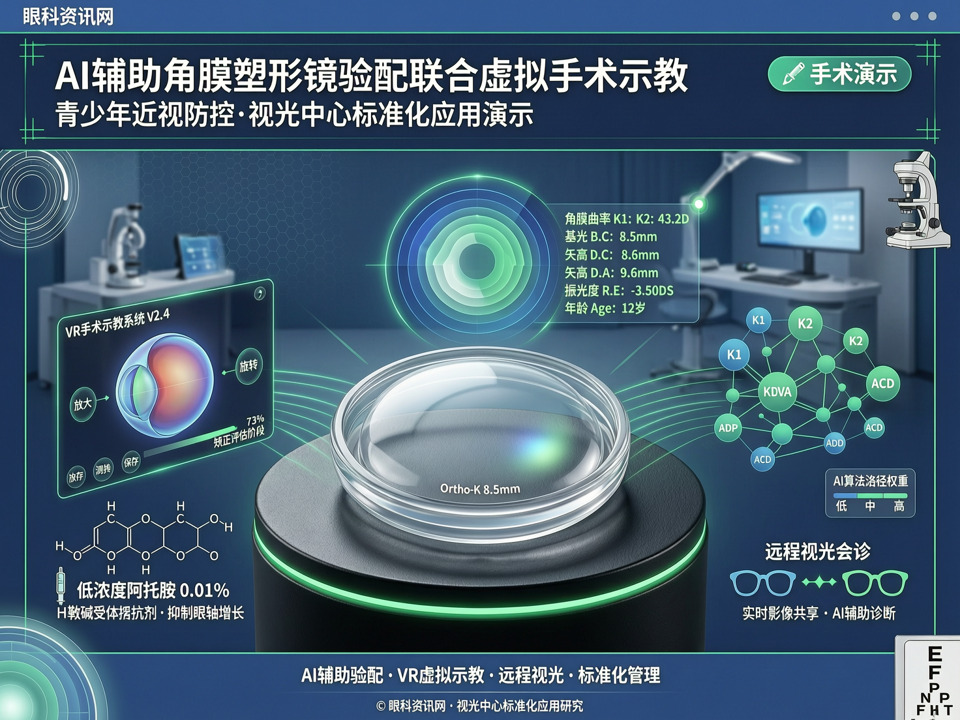 AI辅助角膜塑形镜验配联合虚拟手术示教在视光中心标准化中的应用演示