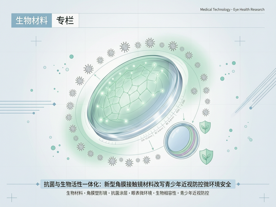 抗菌与生物活性一体化:新型角膜接触镜材料改写青少年近视防控的微环境安全