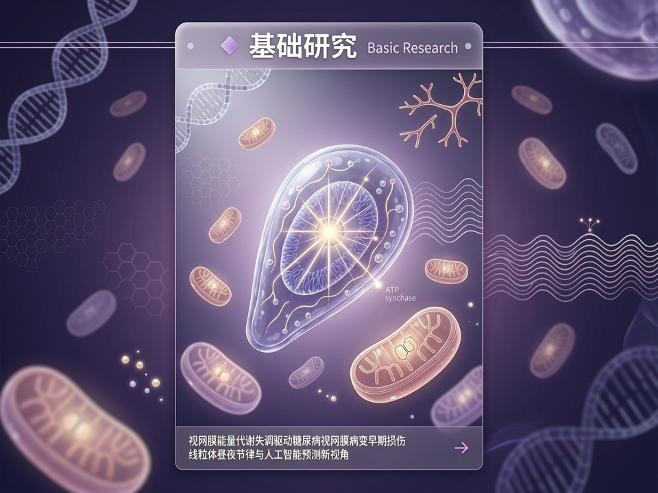 视网膜“生物电池”的昼夜节律:能量代谢失调驱动糖尿病视网膜病变早期损伤的基础研究新视角