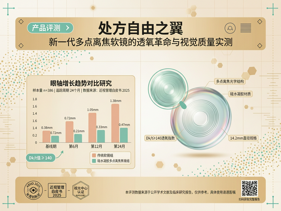 处方自由之翼:新一代多点离焦软镜的透氧革命与视觉质量实测