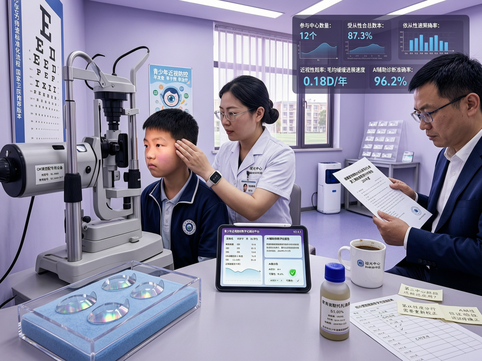校园视力筛查常态化下的角膜塑形镜联合低浓度阿托品多中心临床试验:真实世界依从性与效果评估