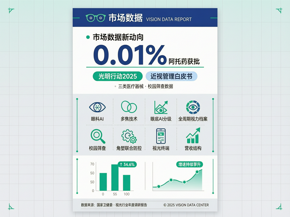 市场数据新动向:0.01%阿托品获批引爆视光赛道,AI与多焦技术重塑连锁终端格局
