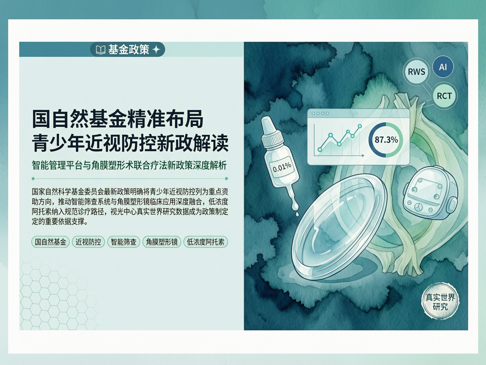 国自然基金精准布局青少年近视防控:智能管理平台与角膜塑形术联合疗法的新政解读